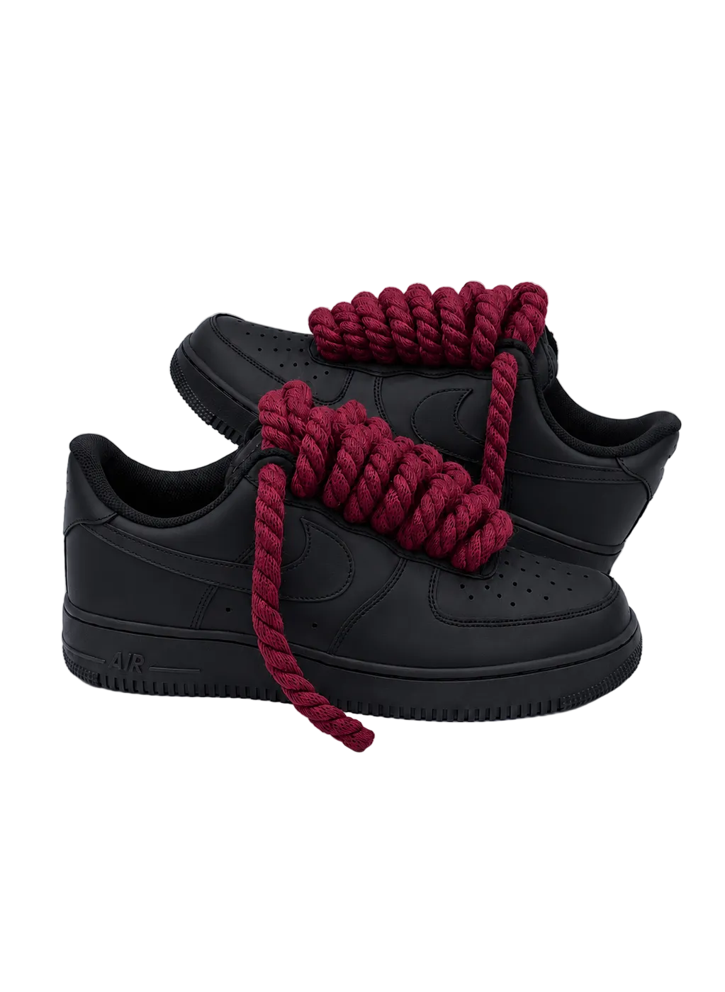 Air Force 1 Blk x Ropes Bordeaux Red