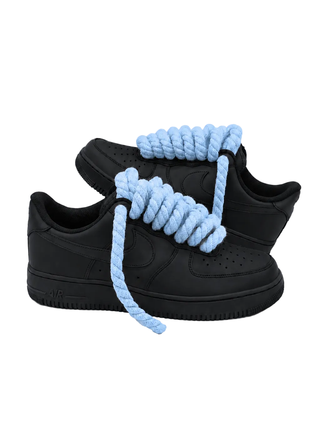 Air Force 1 Blk x Ropes BabyBlue