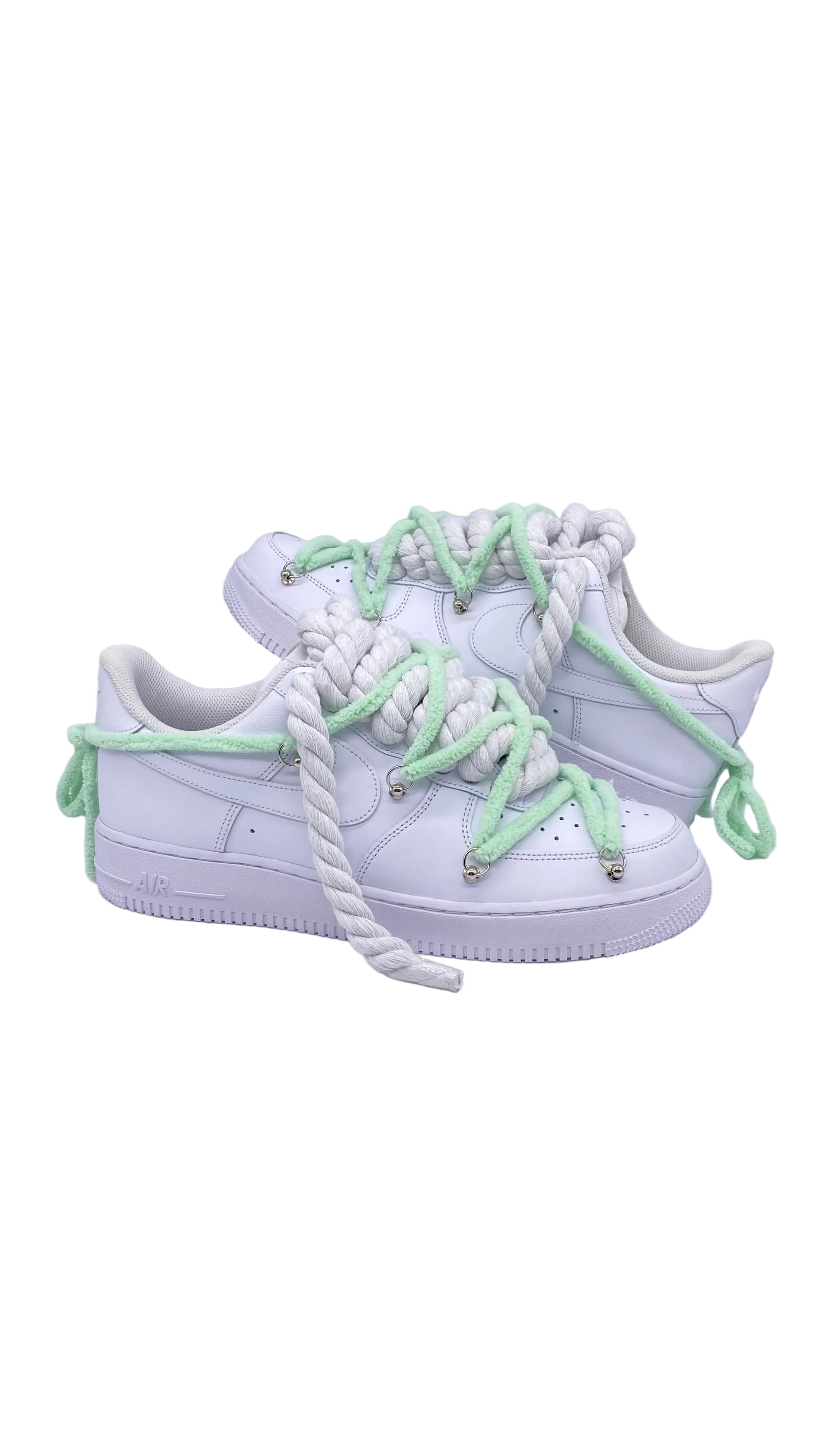 Air Force 1 x Double Laces Lime Green