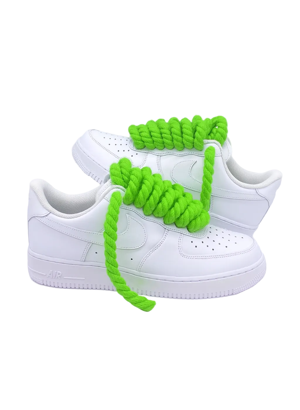 Air Force 1 Wht x Ropes Lime Green